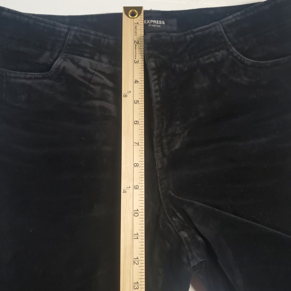 Velvet Like Express Midnight Black Flare Pants - Picture 4 of 13